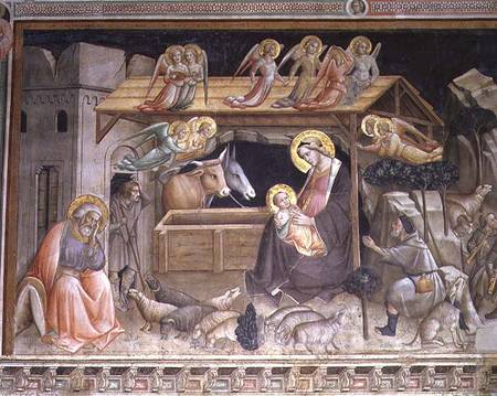 The Nativity, detail from The life of the Virgin and the Sacred Girdle, from the Cappella dell Sacra a Agnolo/Angelo di Gaddi
