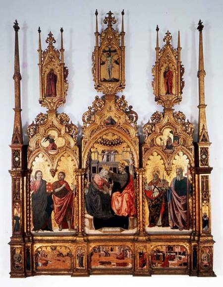 Coronation of the Virgin, triptych a Agnolo & Bartolomeo degli Erri
