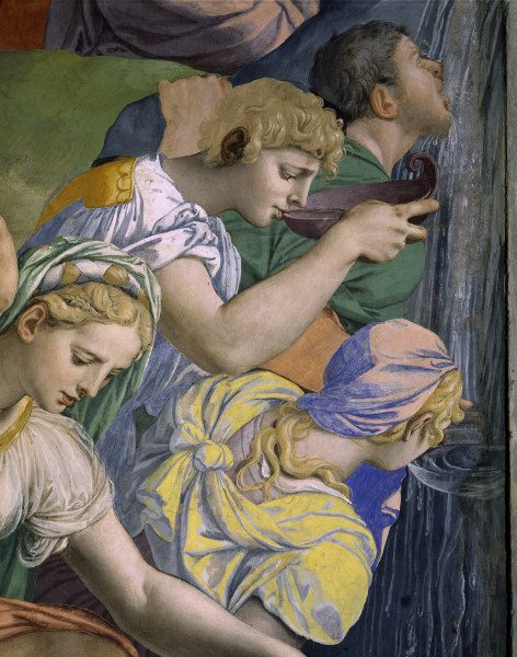 A.Bronzino, Moses beats water, Detail a Agnolo Bronzino