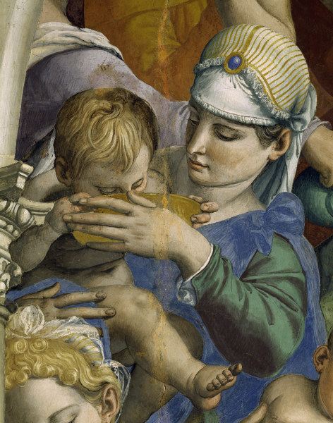 A.Bronzino, Moses schlägt Wasser, Detail a Agnolo Bronzino