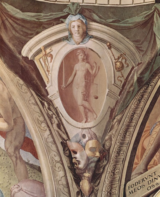Allegories Of The Cardinal Virtues. Frescoes In The Chapel Of Eleonora Da Toledo a Agnolo Bronzino