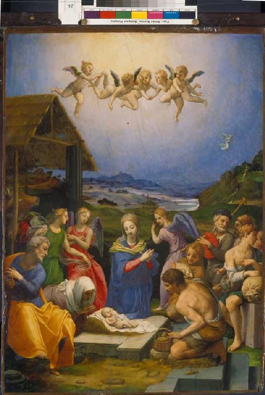 The adoration of the shepherds a Agnolo Bronzino