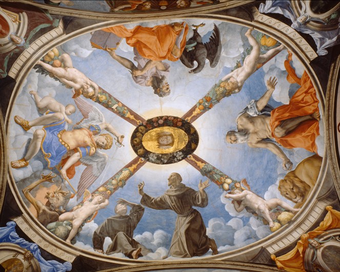Ceiling painting of the Chapel of Eleonor of Toledo in the Palazzo Vecchio a Agnolo Bronzino