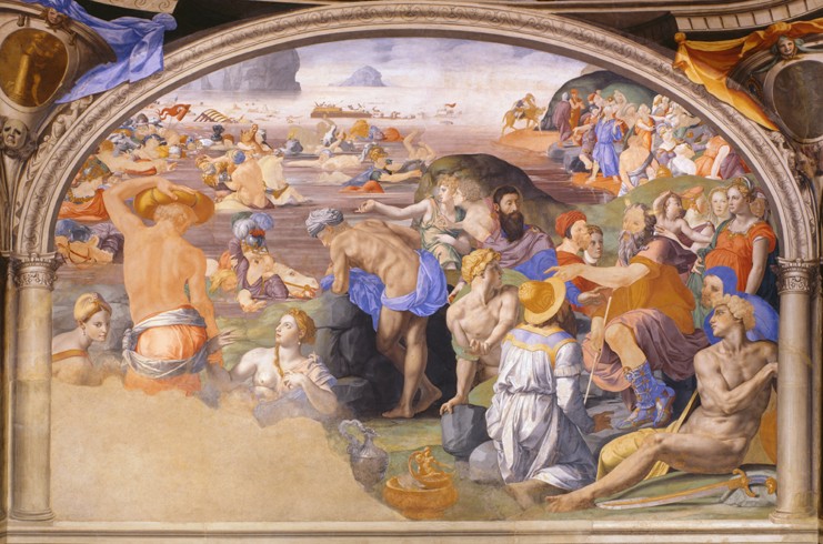 The Israelites crossing of the Red Sea a Agnolo Bronzino