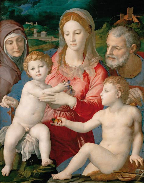 The Holy Family with Saints Anne and John the Baptist a Agnolo Bronzino