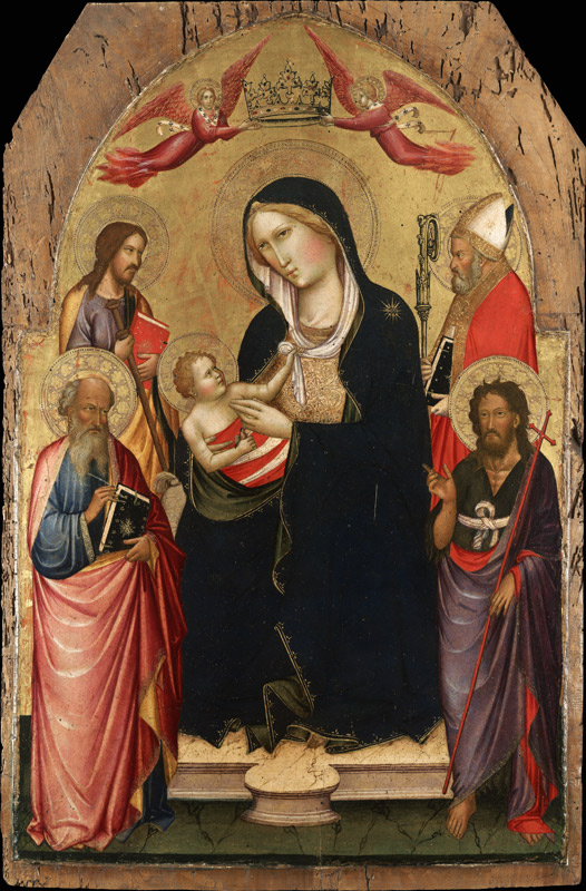 Madonna and Child with Saints John the Evangelist, John the Baptist, James of Compostela and Nichola a Agnolo Gaddi
