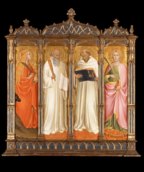 Saints Mary Magdalene, Benedict, Bernard of Clairvaux and Catherine of Alexandria a Agnolo Gaddi