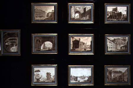Ten views of Rome including the Temple of the Sun and the Moon and the Colosseum a Agostino Tofanelli