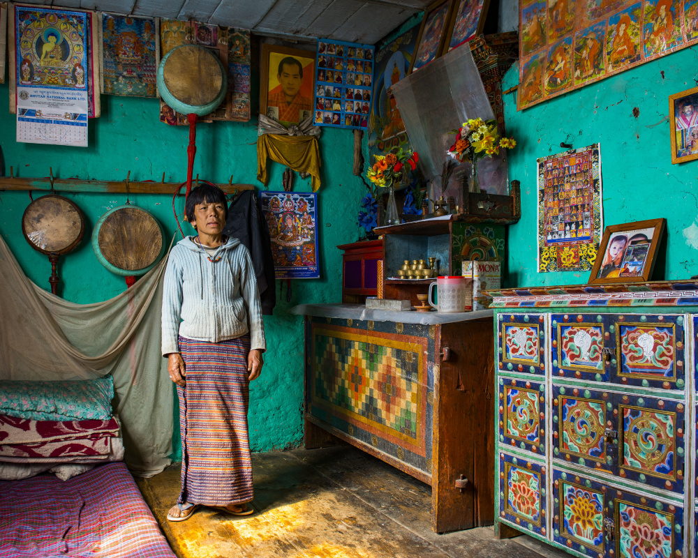 Woman in her living room, Bhutan. a Aharon Golani