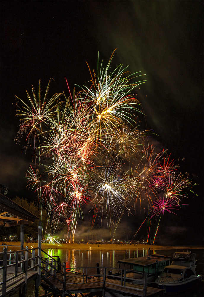 Fireworks over Derawan Islands skies a Ahmad Gafuri