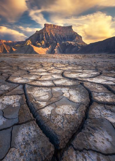 Butte and Mud Cracks