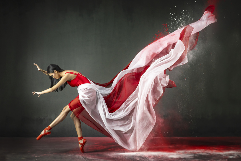 Red and white balerina 1 a Ajar Setiadi