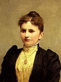 Portrait of a lady a Albert Anker
