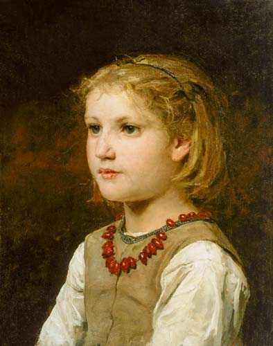 Girl portrait a Albert Anker