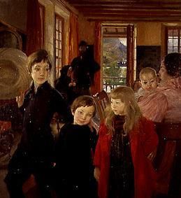 The family of the artist. a Albert Besnard