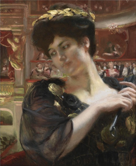 La Comédie-Française. Portrait of the actress Gabrielle Réjane (1856-1920) a Albert Besnard