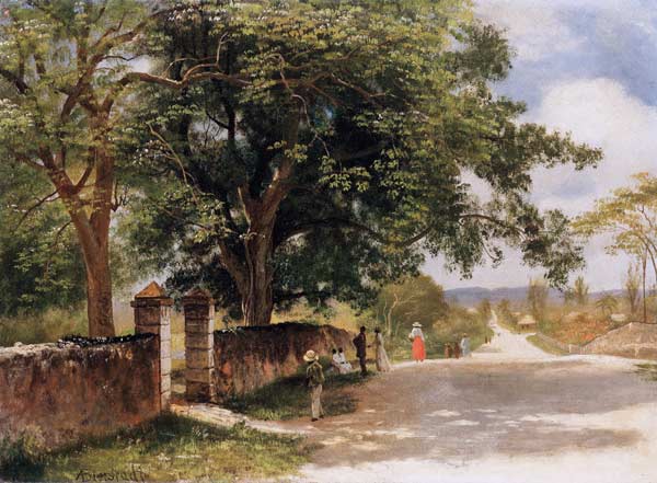 Straßeansicht in Nassau a Albert Bierstadt