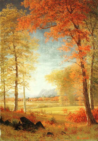 Autumn In America, Oneida County, New York a Albert Bierstadt