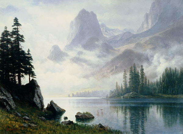 Mountain Out Of The Mist a Albert Bierstadt