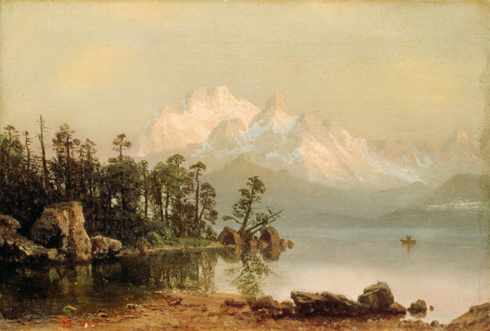 Mountain Canoeing a Albert Bierstadt