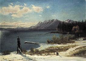 Wintry brine Tahoe a Albert Bierstadt