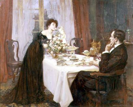 The Anniversary, "I love thee to the level of everyday's most quiet need" - Elizabeth Barrett Browni a Albert Chevallier Tayler
