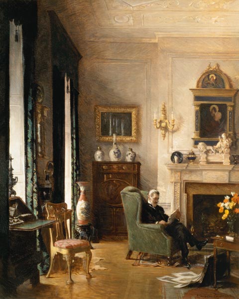 The Grey Drawing Room a Albert Chevallier Tayler