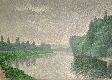 The Marne at Dawn a Albert Dubois-Pillet