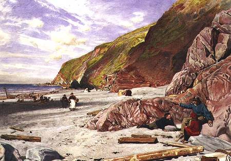 Lynmouth, Devon, the Story of the Shipwreck a Albert Goodwin