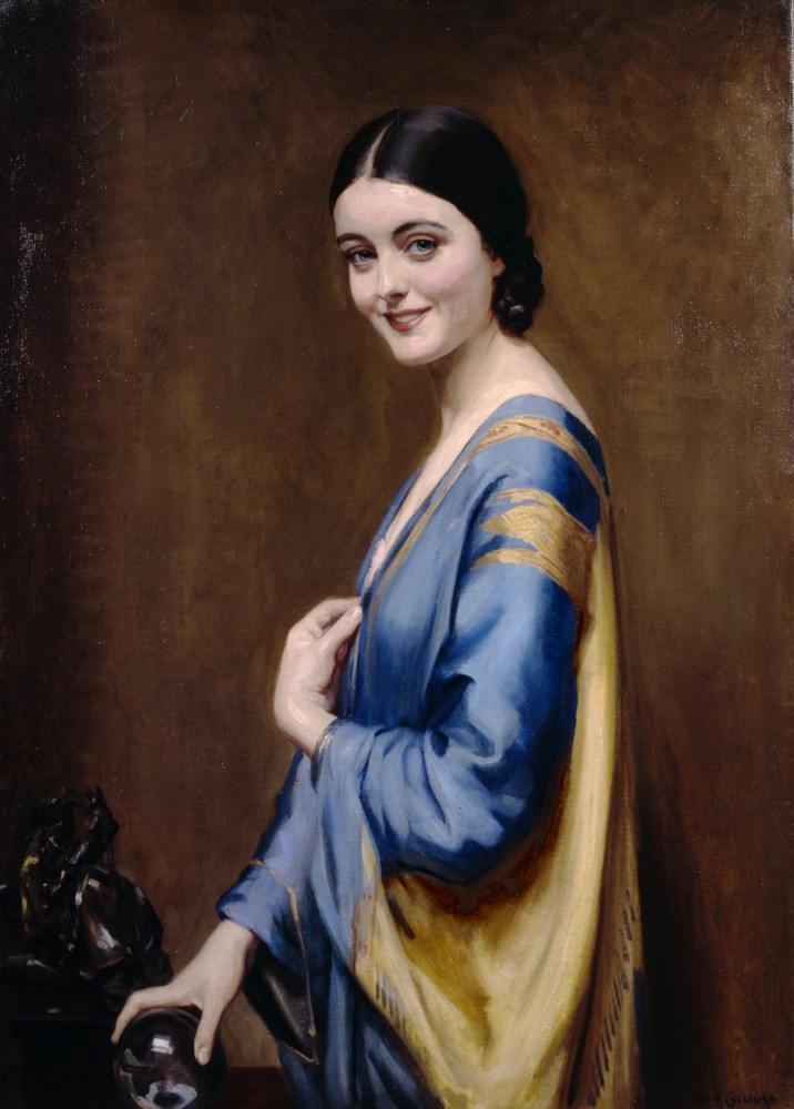 Blue and Gold Dress a Albert Henry Collings