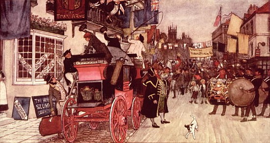 The Election Parade at Eatanswill, from ''The Pickwick Papers'' a Albert Jnr. Ludovici