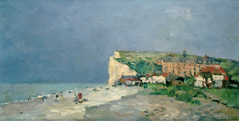 La Plage de Puys-sous-Dieppe, Ciel d'Orage a Albert Lebourg