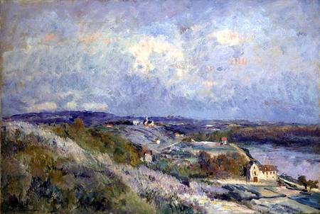 The Hills at Herblay in Spring a Albert Lebourg