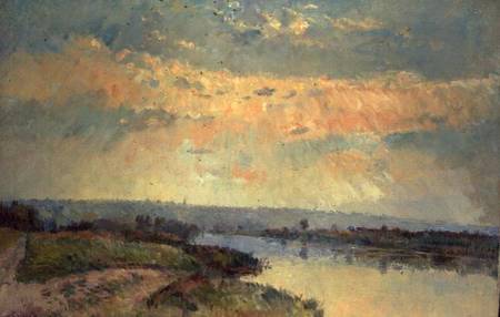 Late Afternoon on the Seine a Albert Lebourg