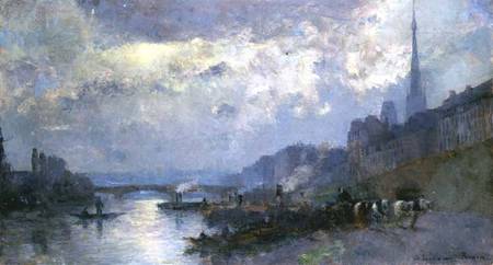 The Seine at Rouen a Albert Lebourg