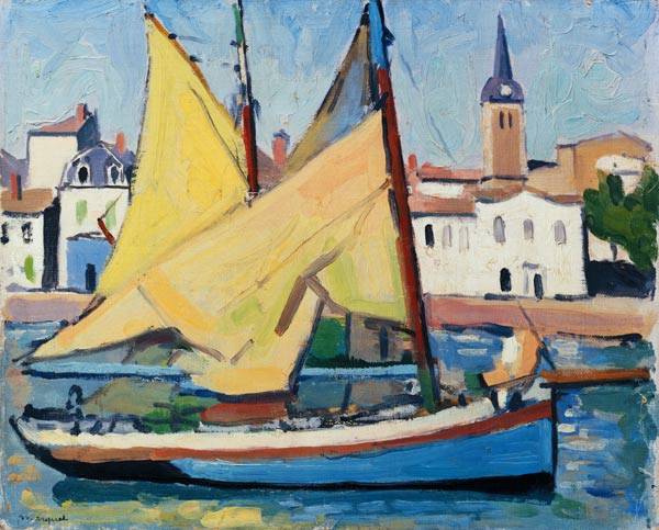 Fishing boat and Eglise of La Channe a Albert Marquet