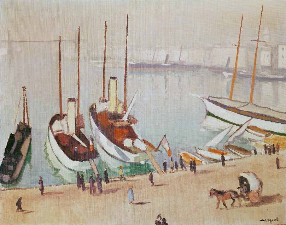 The Old Port at Marseilles a Albert Marquet