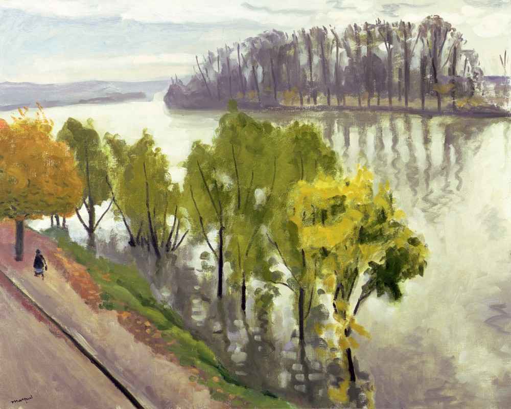 The Seine at La Frette in Autumn a Albert Marquet
