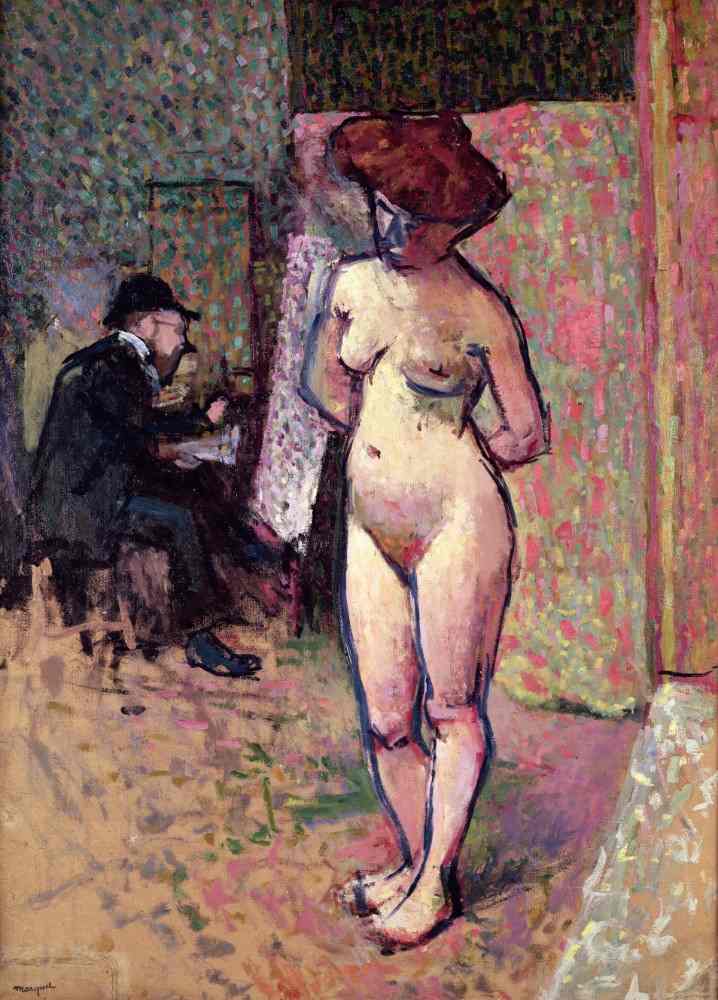 Matisse Painting in the Studio of Manguin a Albert Marquet