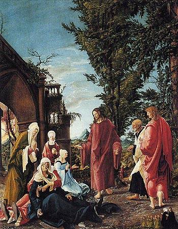 Jesus asks his mother permission a Albrecht Altdorfer