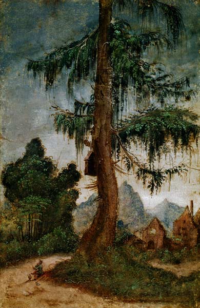 Landscape with wood carver a Albrecht Altdorfer