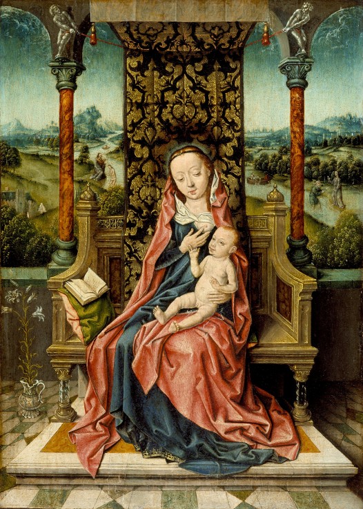 Madonna and Child Enthroned a Albrecht Bouts