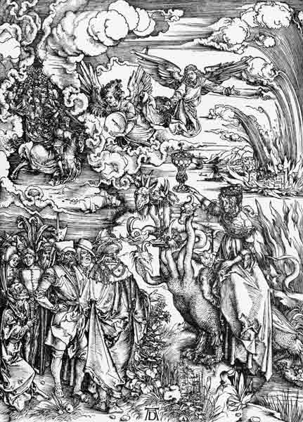 Babylonian Whore & Beast / Dürer / 1498 a Albrecht Durer