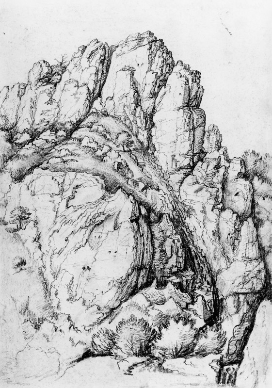 Bergwand mit Schlucht a Albrecht Durer