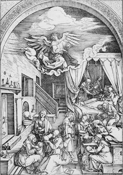 A.Dürer, Birth of Mary a Albrecht Durer