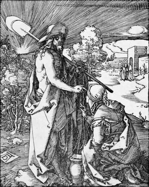 Christ as a gardener  a Albrecht Durer