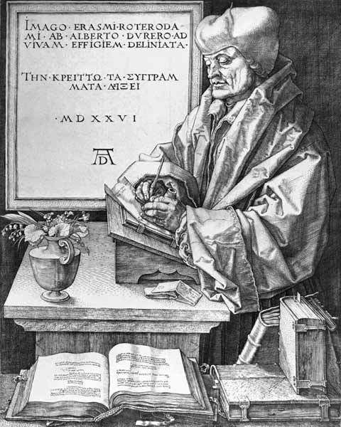 Desiderius Erasmus (1466-1536) of Rotterdam a Albrecht Durer