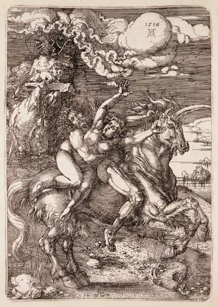 Abduction of Proserpine on a Unicorn a Albrecht Durer
