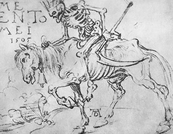 Duerer, King Death on Horseback 1505 a Albrecht Durer