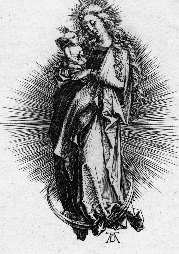 Dürer, Madonna on the Crescent / Engr. a Albrecht Durer